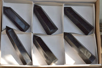 Polished Pitch Black Basalt Points  x 6 From Madagascar - TopRock