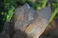 Natural Cascading White Phantom Smokey Quartz Clusters  x 3 From Luena, Congo - Toprock Gemstones and Minerals 