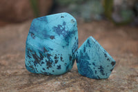 Polished Blue Shattuckite Free Forms  x 6 From Kaokoveld, Namibia - Toprock Gemstones and Minerals 