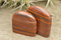 Polished Banded Tiger Iron / Muggle Stone Standing Free Forms  x 4 From Northern Cape, South Africa - TopRock