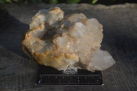 Natural Cascading White Phantom Smokey Quartz Clusters  x 3 From Luena, Congo - Toprock Gemstones and Minerals 