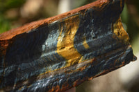 Natural Golden Blue Tigers Eye Specimens  x 2 From Prieska, South Africa - TopRock