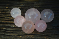 Polished Rare Star Rose Quartz Spheres  x 6 From Ambatondrazaka, Madagascar - Toprock Gemstones and Minerals 