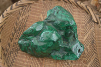 Polished  Large Malachite Free Form With Flower Ring Patterns  x 1 From Congo