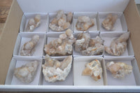 Natural Pale Spirit Quartz Clusters x 12 From Boekenhouthoek, South Africa