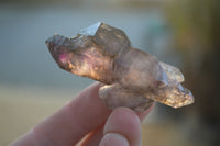 Natural Small Window Amethyst Crystals with Enhydro Bubble x 12 From Chiredzi, Zimbabwe