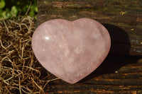 Polished Stunning Rich Pink Rose Quartz Hearts x 6 From Madagascar - TopRock