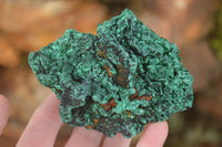 Natural Chatoyant Silky Malachite Specimens  x 3 From Congo