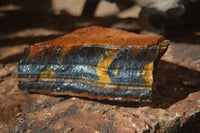 Natural Golden Blue Tigers Eye Specimens  x 2 From Prieska, South Africa - TopRock