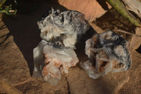 Natural Rare Bladed Barite Specimens  x 3 From Congo