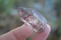 Natural Small Window Amethyst Crystals with Enhydro Bubble x 12 From Chiredzi, Zimbabwe