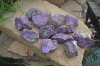 Natural Metallic Purpurite Cobbed Specimens  x 12 From Erongo, Namibia - Toprock Gemstones and Minerals 