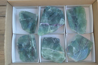 Polished Watermelon Fluorite Slices  x 6 From Uis, Namibia