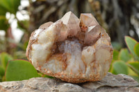 Natural Red Hematoid Phantom Quartz Clusters  x 3 From Karoi, Zimbabwe - TopRock