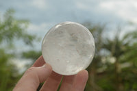 Polished Clear Quartz Crystal Balls / Spheres With Wooden Stands x 2 From Madagascar - TopRock