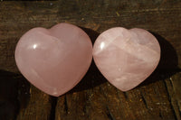 Polished Stunning Rich Pink Rose Quartz Hearts x 6 From Madagascar - TopRock