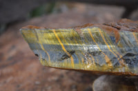 Natural Golden Blue Tigers Eye Specimens  x 2 From Prieska, South Africa - TopRock