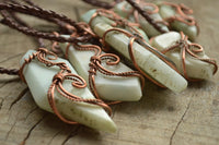 Polished Blue Smithsonite Pendants Wrapped In Copper Wire x 7 From Southern Africa - TopRock