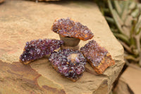 Natural Dark "Amethystos" Amethyst Clusters  x 12 From Kwaggafontein, South Africa - TopRock