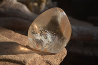 Polished Clear Quartz Standing Free Forms x 3 From Zimbabwe