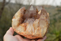 Natural Red Hematoid Phantom Quartz Clusters  x 3 From Karoi, Zimbabwe - TopRock