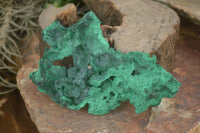 Natural Chatoyant Silky Malachite Specimens  x 3 From Congo