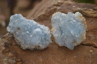 Natural Blue Celestite Crystal Specimens  x 7 From Sakoany, Madagascar