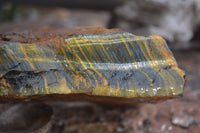 Natural Golden Blue Tigers Eye Specimens  x 2 From Prieska, South Africa - TopRock