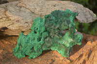 Natural Chatoyant Silky Malachite Specimens  x 3 From Congo