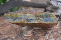 Natural Golden Blue Tigers Eye Specimens  x 2 From Prieska, South Africa - TopRock