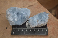 Natural Blue Celestite Crystal Specimens  x 7 From Sakoany, Madagascar