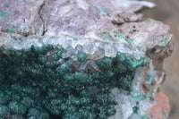 Natural Rare Ball Malachite On Drusy Quartz & Dolomite Matrix  x 1 From Kambove, Congo - Toprock Gemstones and Minerals 