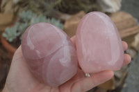 Polished Gemmy Pink Rose Quartz Standing Free Forms  x 3 From Ambatondrazaka, Madagascar - TopRock