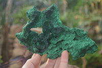 Natural Chatoyant Silky Malachite Specimens  x 3 From Congo