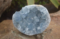 Natural Blue Celestite Crystal Specimens  x 2 From Sakoany, Madagascar - Toprock Gemstones and Minerals 