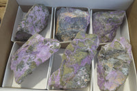 Natural Rough Stichtite & Serpentine Specimens x 6 From Barberton, South Africa