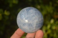 Polished Blue Calcite Spheres x 6 From Ihadilalana, Madagascar