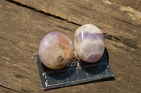 Polished Amethyst Palm Stones With Smokey Patterns  x 12 From Madagascar - TopRock