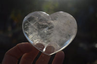 Polished Large Clear Quartz Hearts x 6 From Madagascar