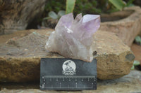 Natural Jacaranda Amethyst Crystal Clusters  x 3 From Mumbwa, Zambia - Toprock Gemstones and Minerals 