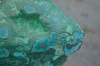 Polished XXL Malacholla (Chrysocolla & Malachite) Standing Display Piece  x 1 From Congo - TopRock