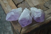 Natural Single Jacaranda Amethyst Crystals  x 6 From Mumbwa, Zambia - Toprock Gemstones and Minerals 