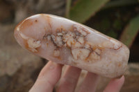 Polished Ocean Flower Agate Standing Free Forms  x 4 From Madagascar