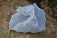 Natural Etched Blue Chalcedony Specimens  x 12 From Nsanje, Malawi