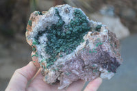 Natural Rare Ball Malachite On Drusy Quartz & Dolomite Matrix  x 1 From Kambove, Congo - Toprock Gemstones and Minerals 