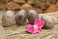 Polished Large Morion Smokey Quartz Eggs x 4 From Madagascar - TopRock