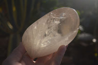 Polished Clear Quartz Standing Free Forms x 3 From Zimbabwe