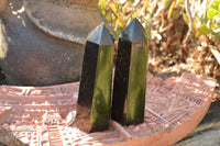 Polished Pitch Black Basalt Points  x 6 From Madagascar - TopRock