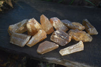 Natural Honey Aragonite Etched & Cobbed Pieces  x 12 From Namibia - Toprock Gemstones and Minerals 