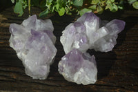 Natural Jacaranda Amethyst Clusters  x 3 From Mumbwa, Zambia - Toprock Gemstones and Minerals 